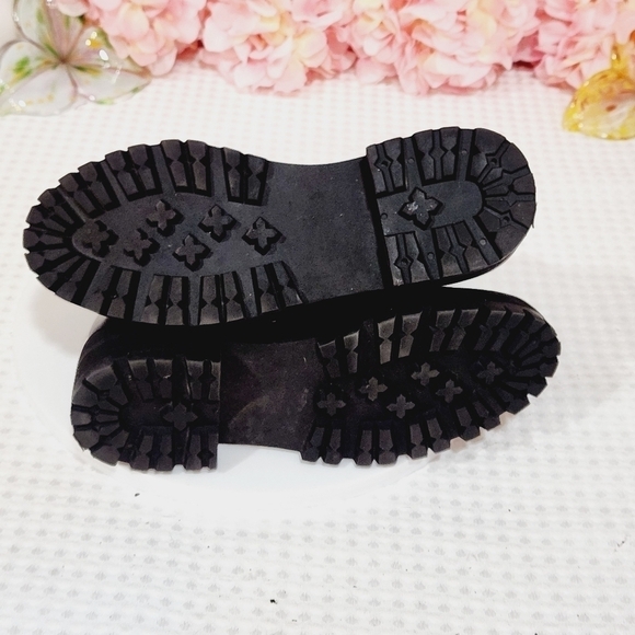 STEVE MADDEN Black Rainier Leather & Tweed Moto Combat Boots Size 5.5M - Picture 10 of 10